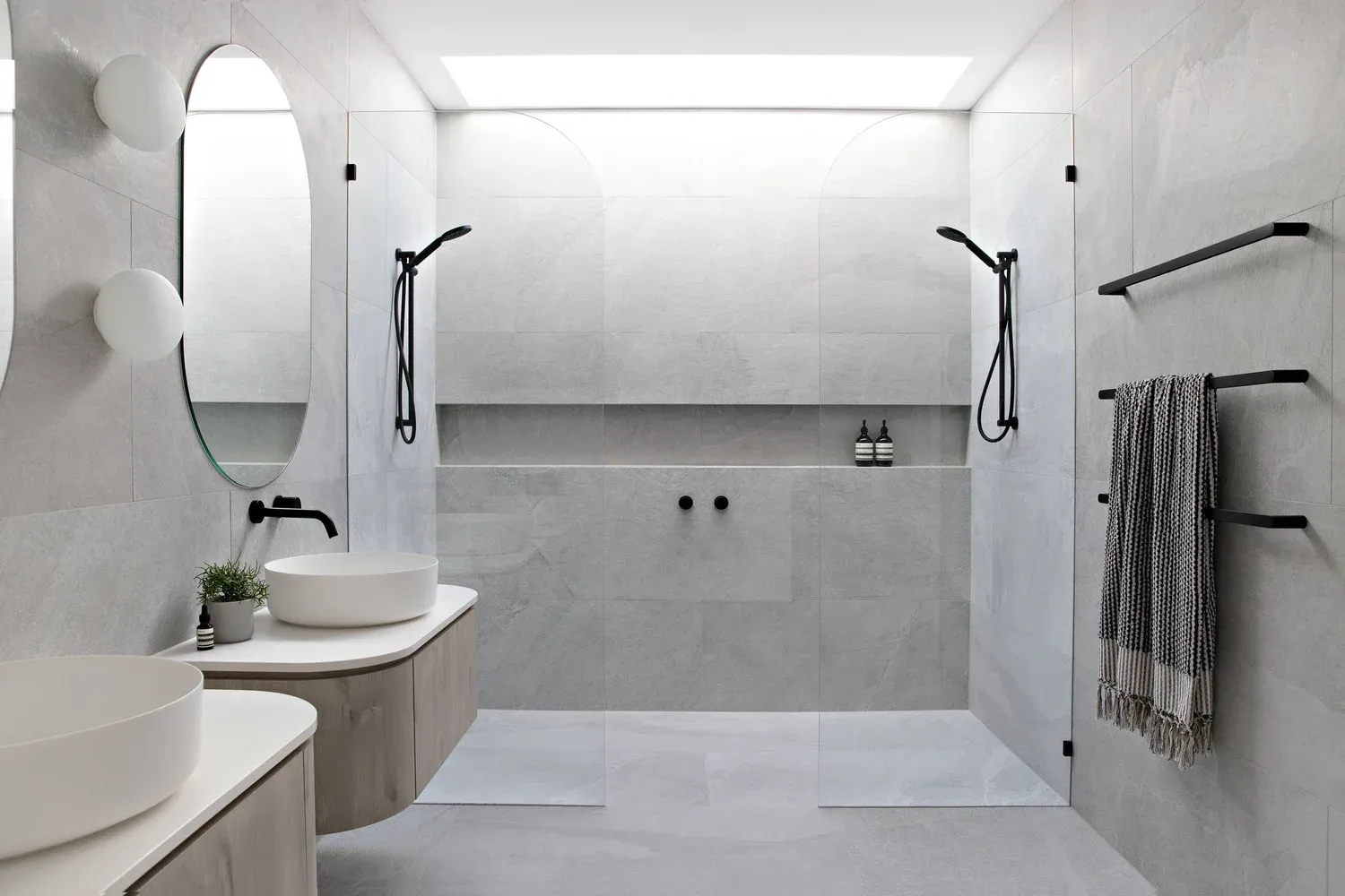 Completed Bluestone bathroom