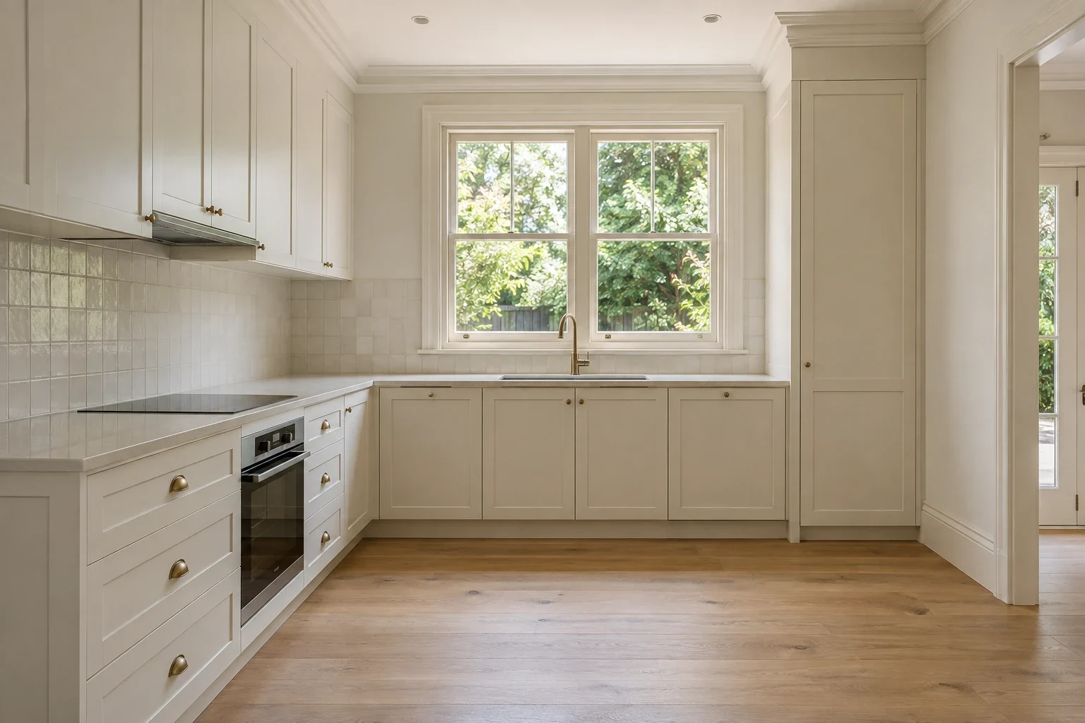 Ivory Shaker with aged brass — kitchen design inspiration